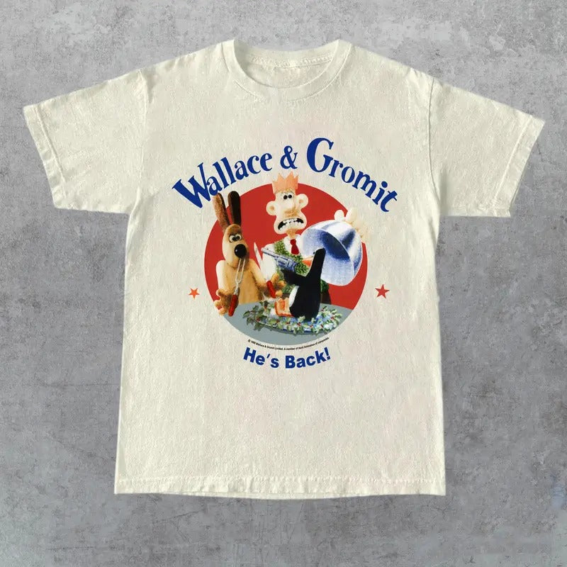Wallace and Gromit He's Back 1989 Shirt Outfit, Gift for Her, Gift for Him, Gift for Friend Hoodie, Sweatshirt