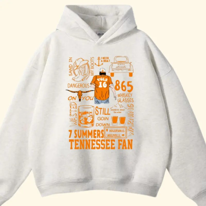 Wallen Tennessee Sweatshirt Shirt and Hoodie, With Bold Bull Skull And Vibrant Graphic Design Celebrating 7 Summers,...