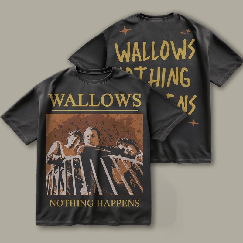 Wallows Nothing Happens Two Sided Wallows 2024 Wallows Band Fan Shirt Wallows Tour Concert Shirt Pop Rock Band Short Sleeve Shirt T-Shirts, Hoodie, Sweatshirt