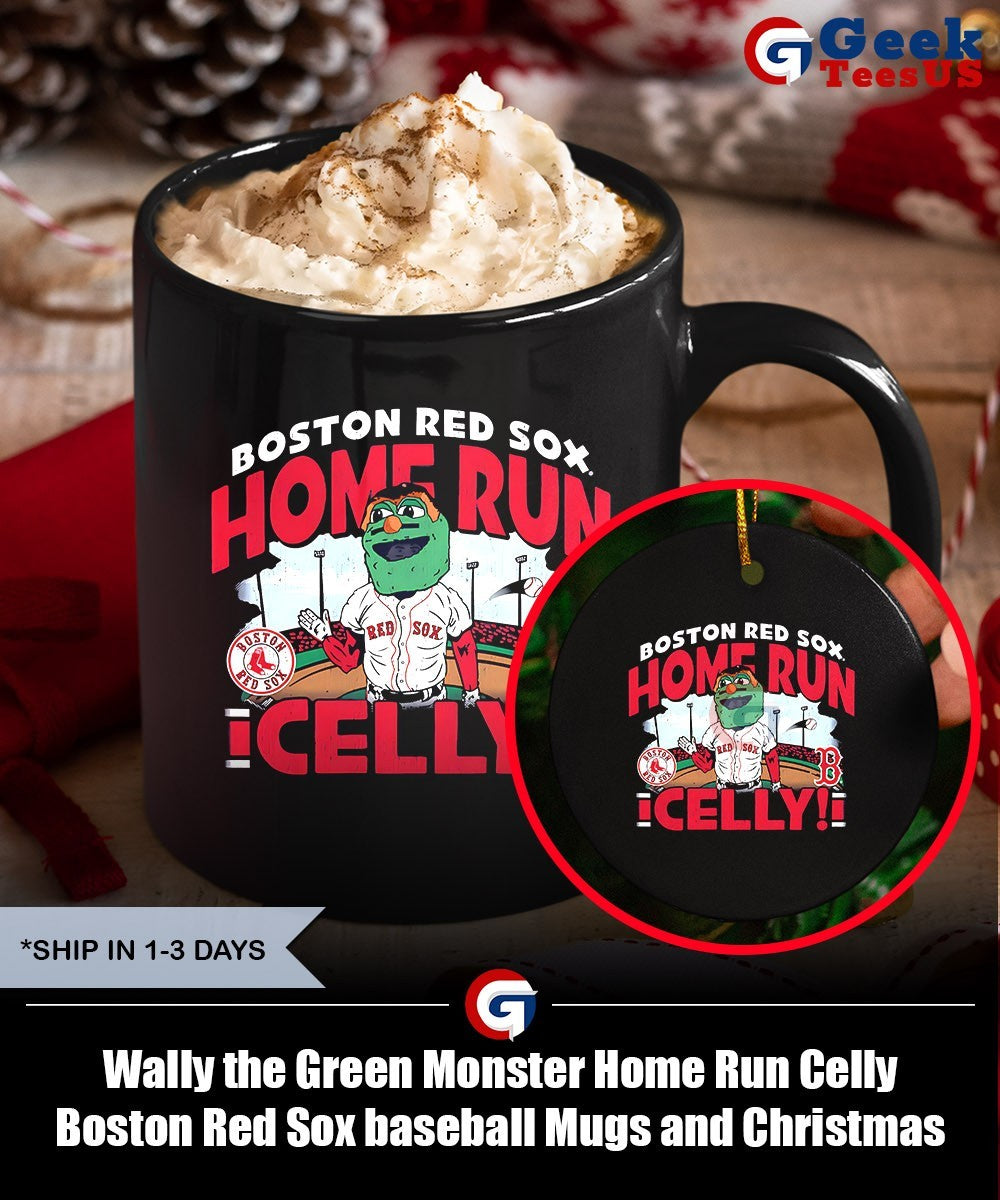 Wally the Green Monster Home Run Celly Boston Red Sox baseball shirt