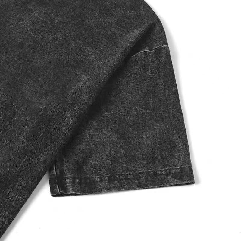 Washed T - Shirt with Playful Edgy Motif: "Just Because It's a Bad idea!"