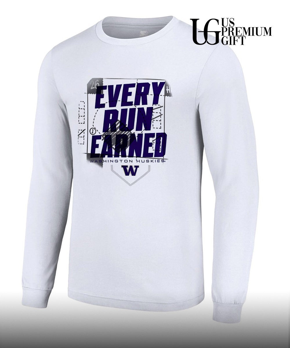 Washington Huskies Game Plan Baseball Every Run Earned 2026 shirt