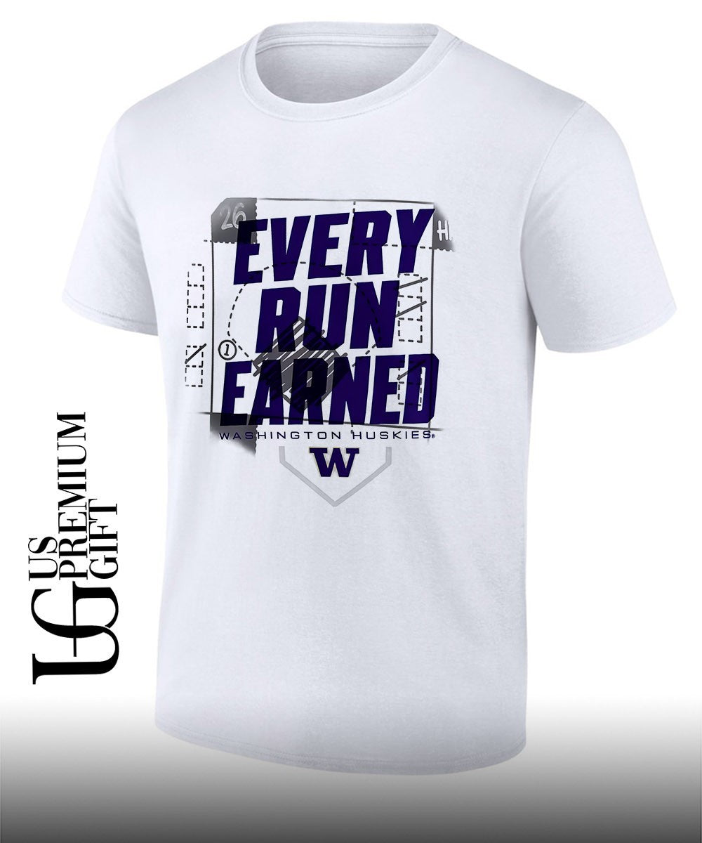 Washington Huskies Game Plan Baseball Every Run Earned 2026 shirt