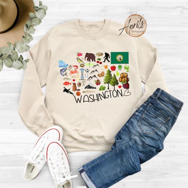 Washington Sweatshirt, Washington Hoodie, Washington Trip Hoodie T-Shirts | HypeDripTees.com