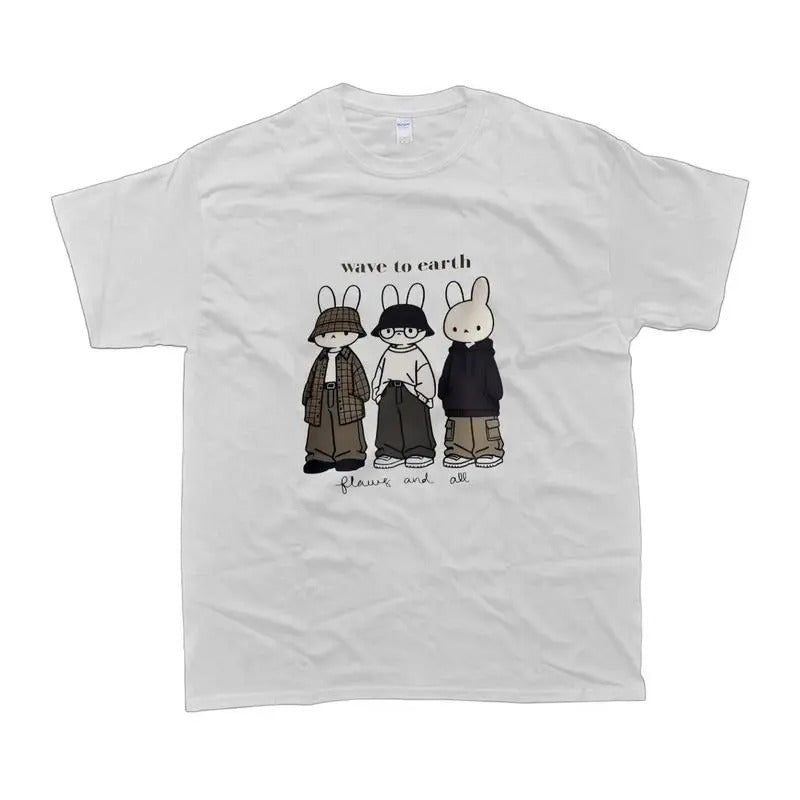 Wave To Earth Miffy Funny Meme Graphics Vintage Unisex Cotton T-shirt Classic Menswear Hoodie, Sweatshirt | HypeDripTees.com