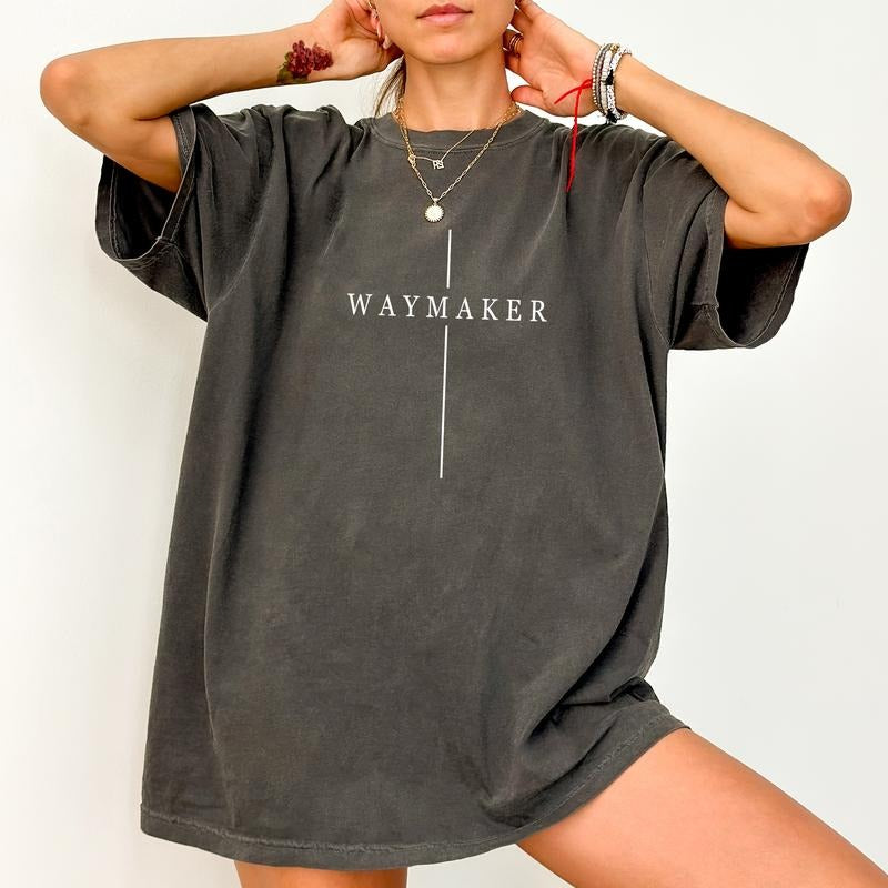 Waymaker Shirt Comfort Colors, Religious Unhinged Unisex T-Shirt, Christian Gifts, Church Clothing, Bible Verse Shirts,...