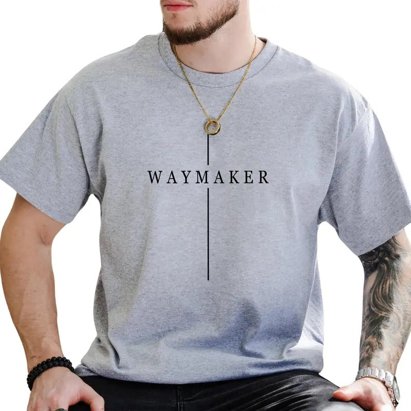 Waymaker Shirt, Religious Crewneck Men Tee, Christian Gifts, Church Clothing, Bible Verse Tshirt Men, Giftful for Him,...