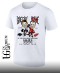 Wayne Gretzky vs Gordie Howe hockey all time regular season points leader 1851 caricature signature shirt