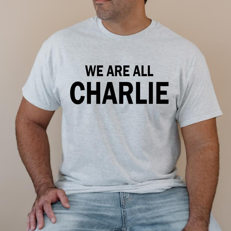 We Are All Charlie T Shirt Patriotic T Shirt Women's Clothing Men's Apparel ASH GRAY Hoodie, Sweatshirt | HypeDripTees.com