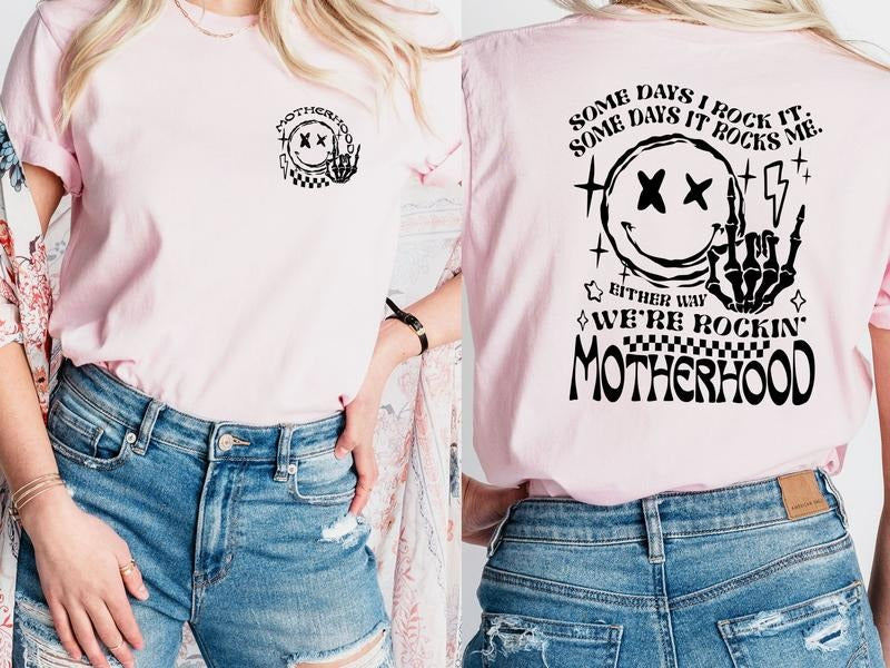 We Are Rocking Motherhood Women's Top - T-Shirts & Sweatshirt Hoodie | HypeDripTees.com
