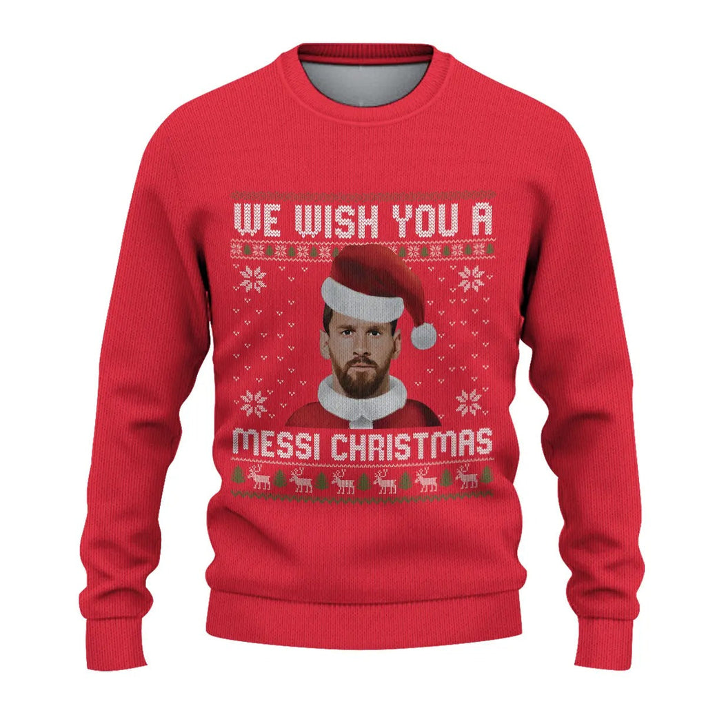 We Wish You A Messi Ugly Christmas Sweater