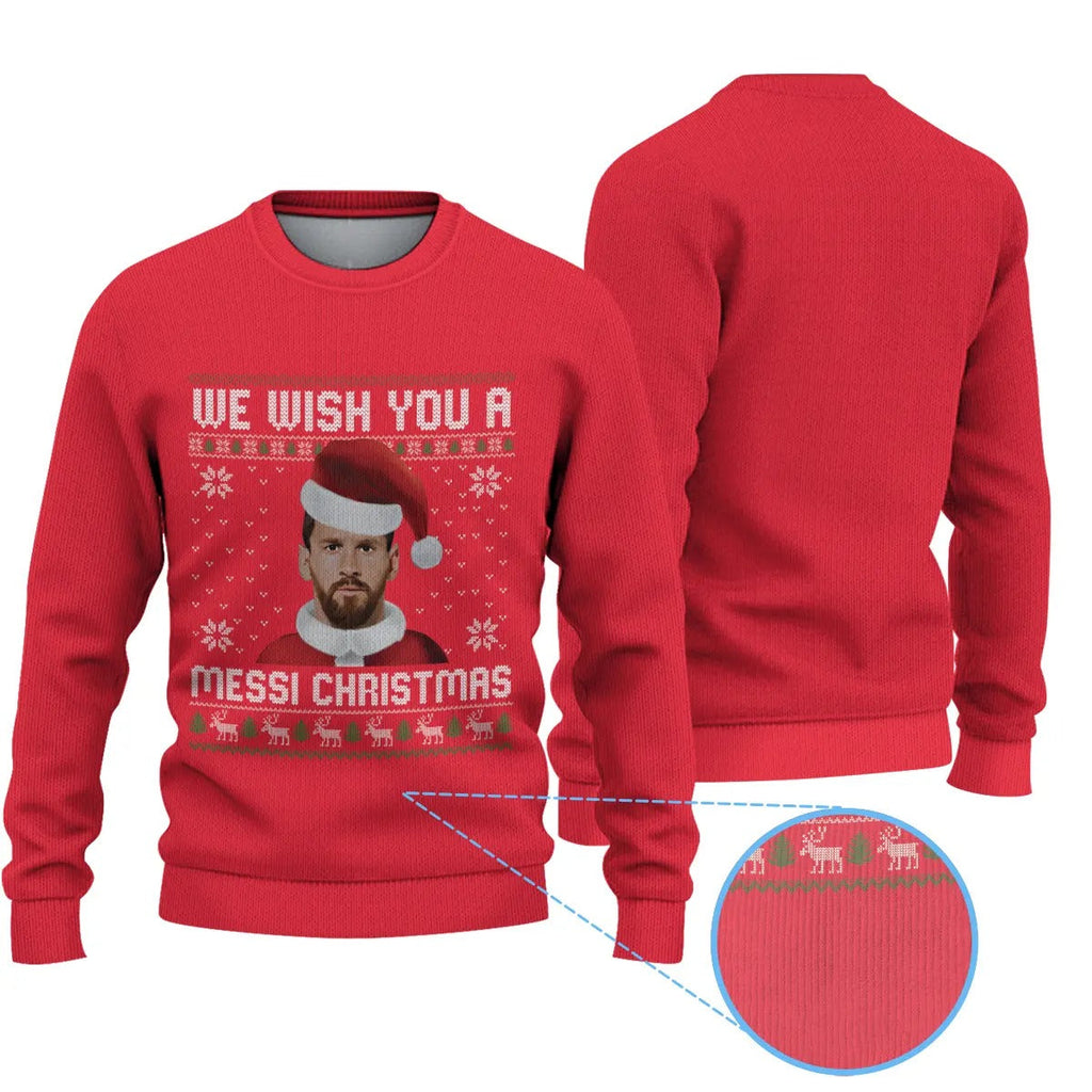 We Wish You A Messi Ugly Christmas Sweater