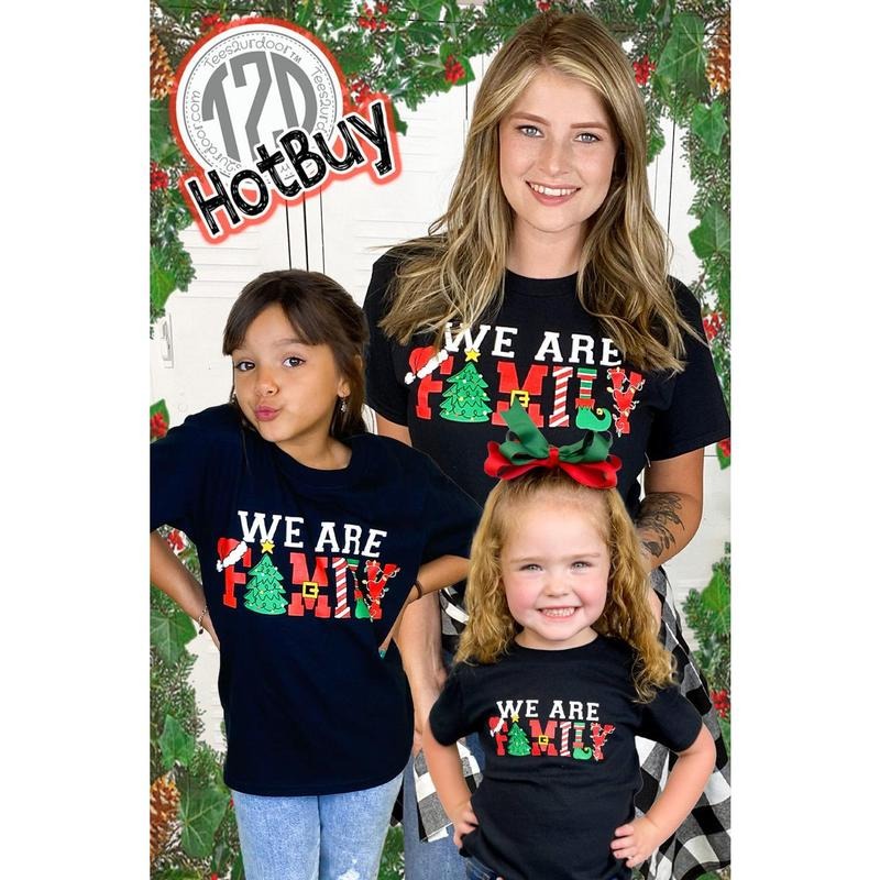 We are Family Christmas T-Shirt Hoodie, Sweatshirt | HypeDripTees.com