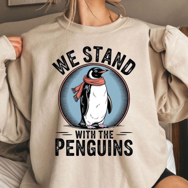 We stand with the Penguins T-shirt Political Penguin Love Sweatshirt Hoodie | HypeDripTees.com