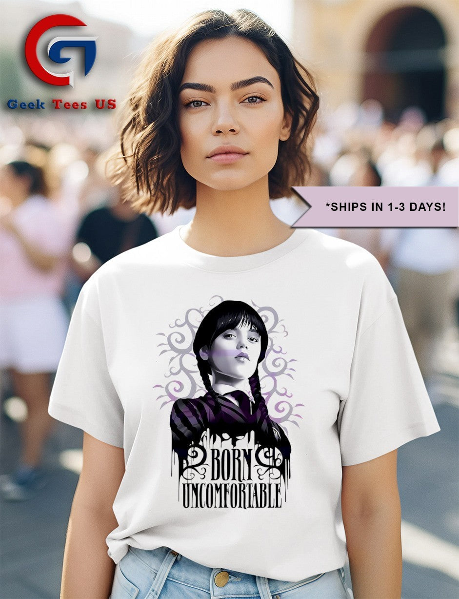 Wednesday Addams Born Uncomfortable shirt