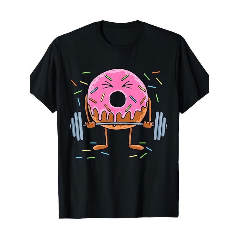 Weightlifting - Fun fitness workout Gym Donut Lover T-shirt, men's T-shirt Made in USA Hoodie, Sweatshirt | HypeDripTees.com