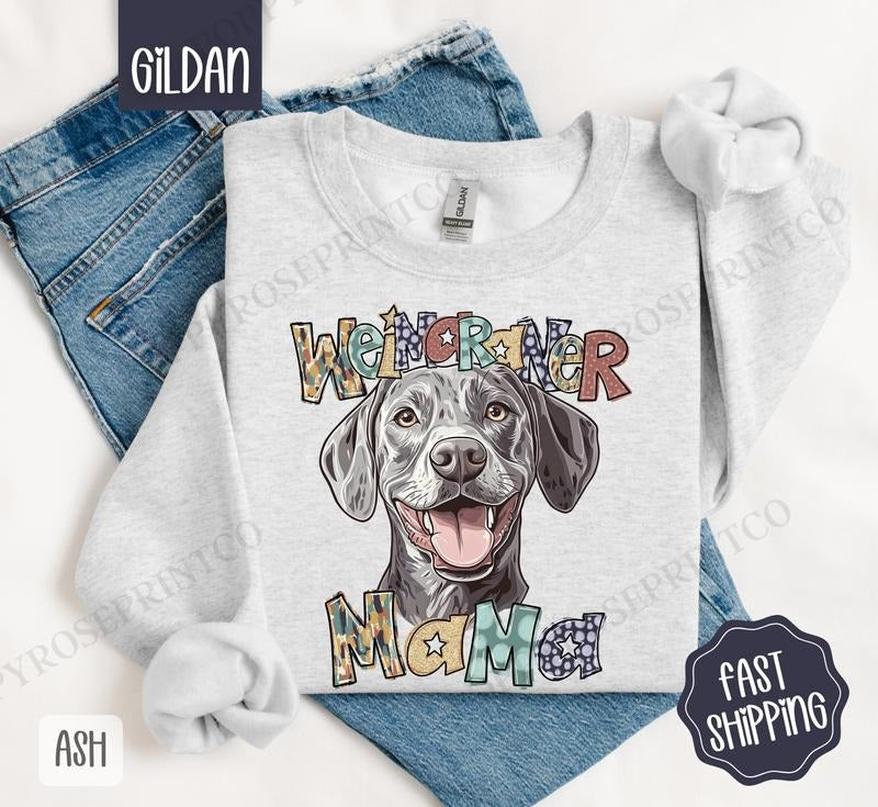 Weimaraner Mama Dog Mama Cute Dog Mom T-Shirts, Hoodie, Sweatshirt