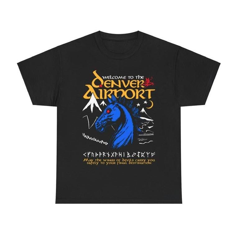 Welcome To The Denver Airport Unisex Heavy Cotton T-Shirt Menswear Top Hoodie, Sweatshirt | HypeDripTees.com