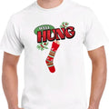 Well hung Christmas T-shirt. Men's funny T-shirt meme christmas unisex Cotton Menswear Top Tshirt Shortsleeve