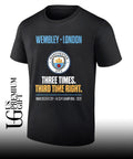 Wembley London Manchester City FA Cup Champions Three Times Third Time Right shirt