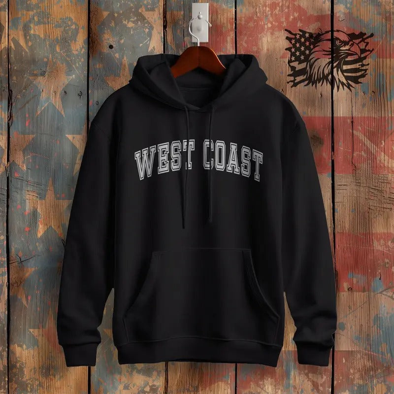 West Coast Unisex Classic Hoodie Sweatshirt Cotton Fabric T-Shirts | HypeDripTees.com