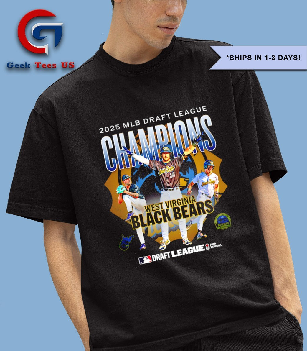 West Virginia Black Bears 2025 MLB Draft League Champions poster shirt