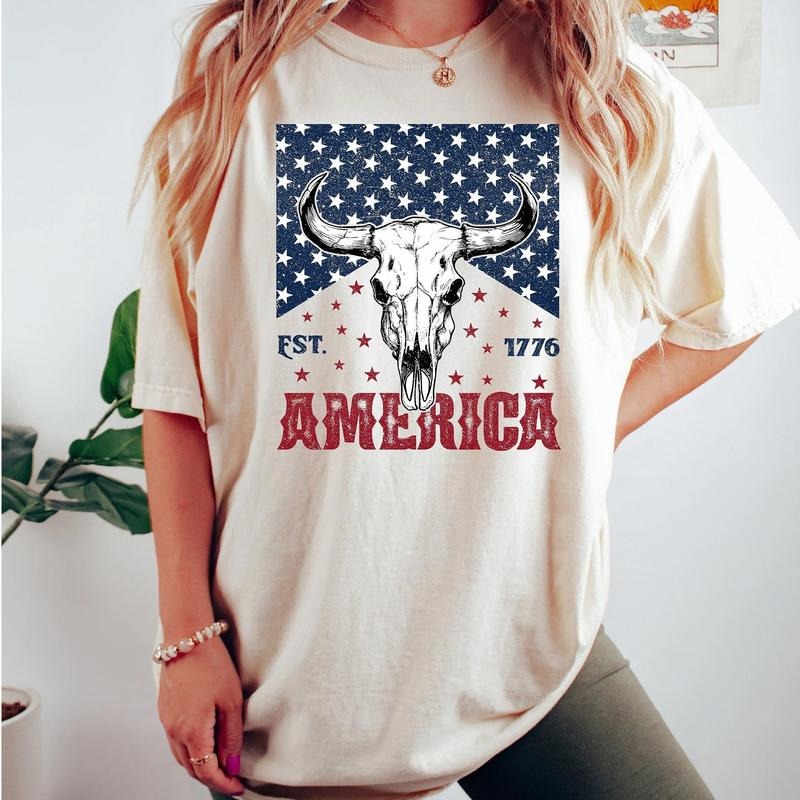 Western 4th July Make America Cowboy Again July 4th Shirt America Shirt Patriotic Shirt Cowboy Shirt Country Comfort Colors T-Shirts, Hoodie, Sweatshirt