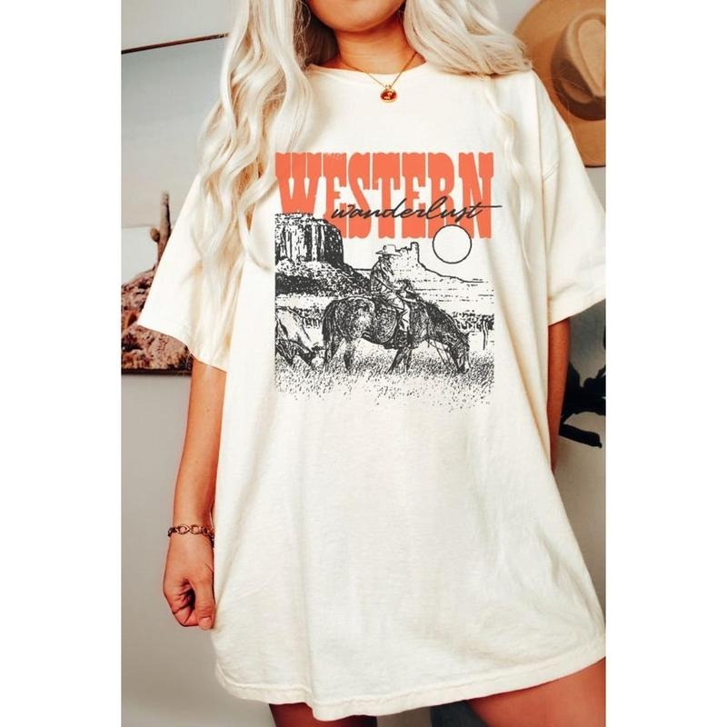 Western Graphic Tee, Cowgirl T-shirt, Cute Cowgirl TShirt, Country Music Tee, Desert Tshirt, Retro Cowboy Shirt Hoodie,...