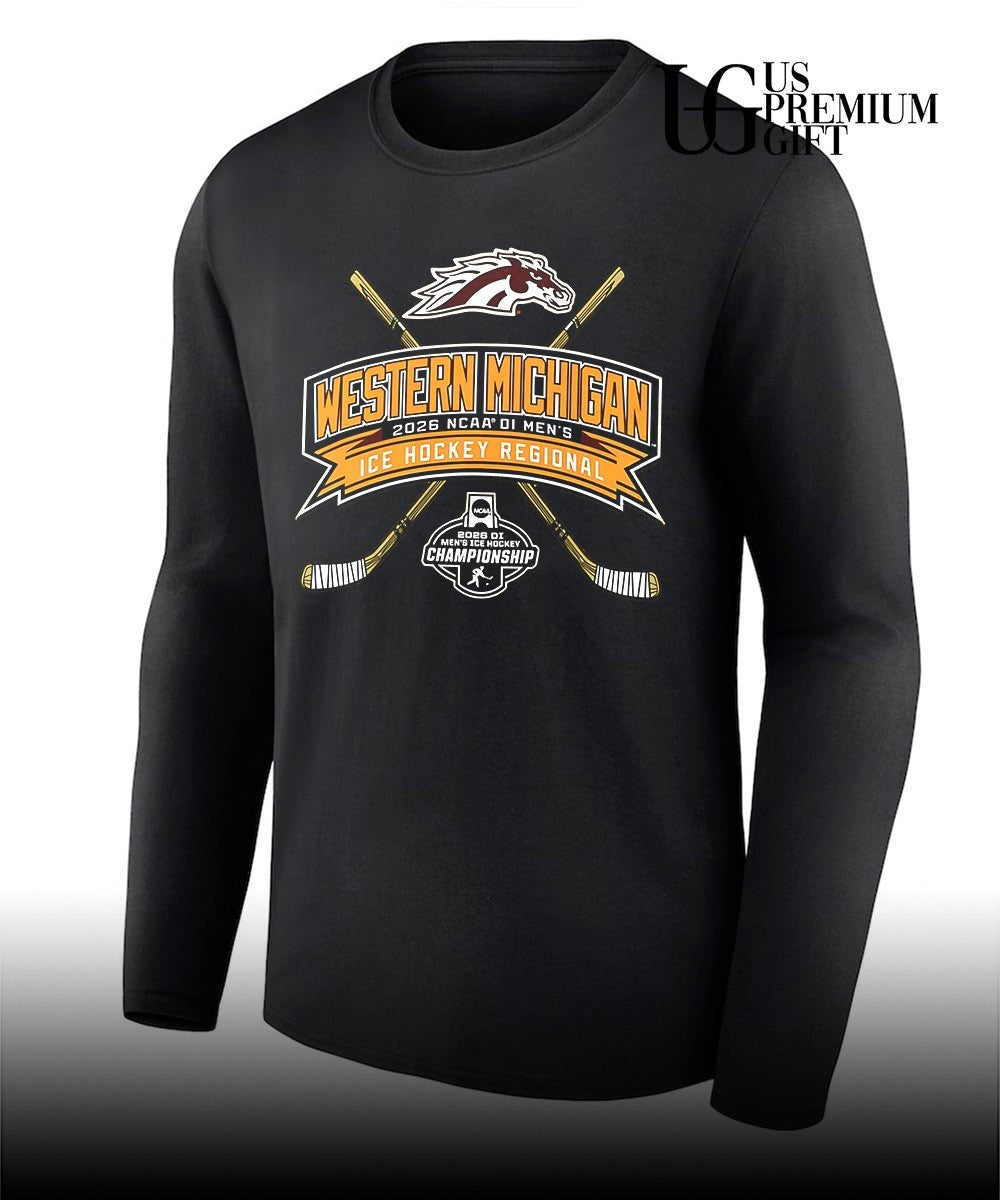 Western Michigan Broncos 2026 NCAA DI Men’s Ice Hockey Regional shirt