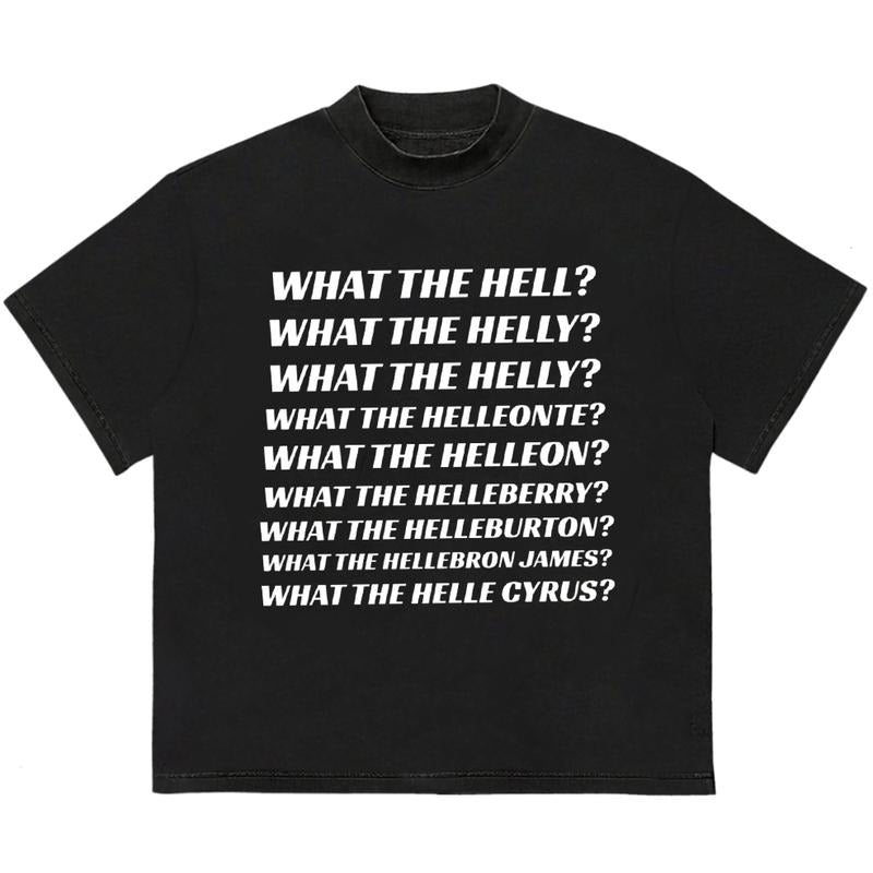 What The Hell T-Shirt Stylish Gift for Her Relaxed Fit Retro Graphic Tee Hoodie, Sweatshirt | HypeDripTees.com