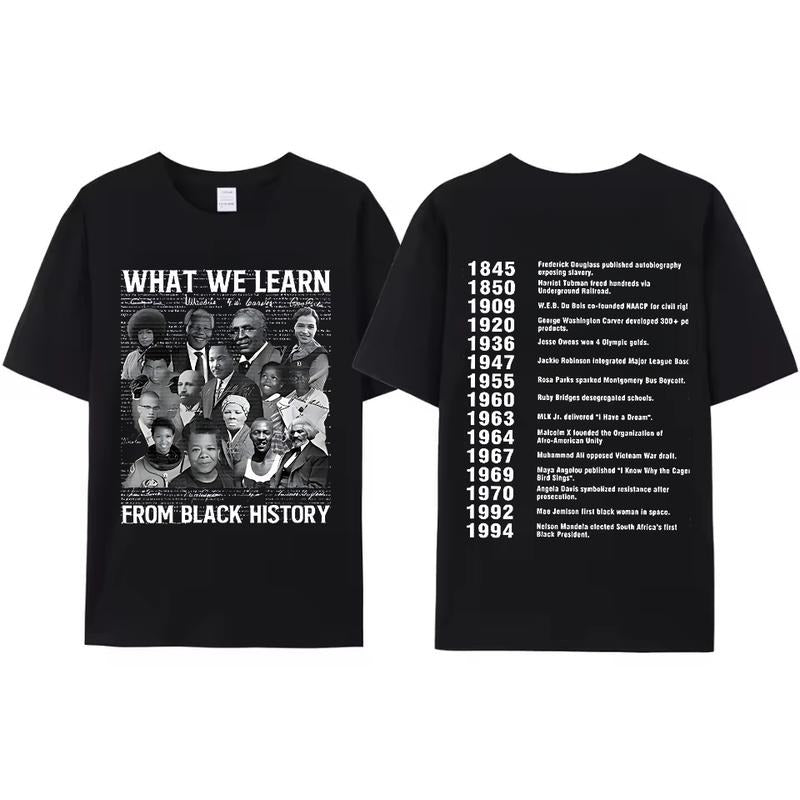 What We Learn From Black History Shirt, MLK Day Tee, Black Power Sweatshirt, Black History Month Hoodie, Pride Shirts, ...