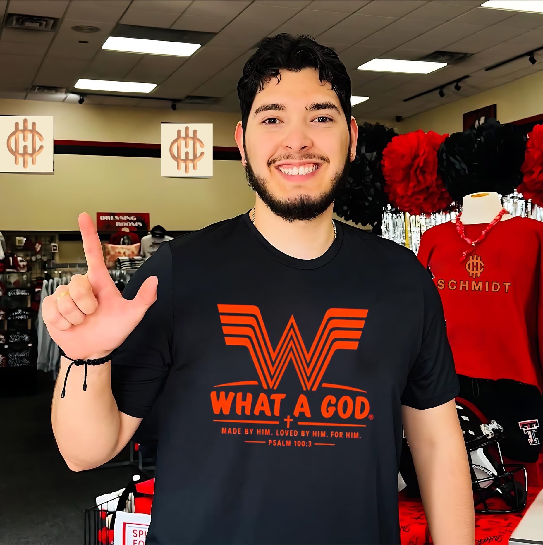 What a God Made by Him Loved by Him for Him Psalm 100 3 shirt
