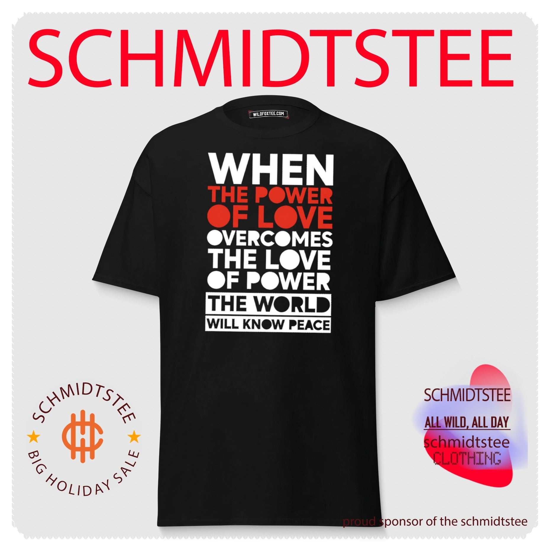When the power of love overcomes the love of power the world will know peace shirt
