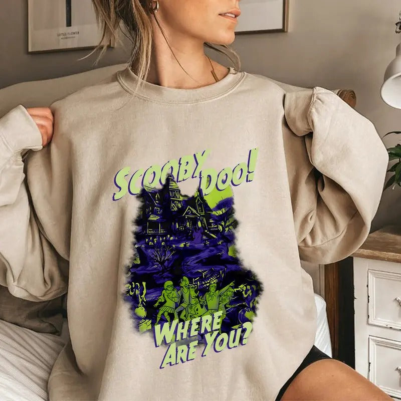 Where Are You Shirt, Scooby Doo Tee, Scary Halloween Shirt, Scooby Doo Shirt, Trick Or Treat T-Shirt Hoodie, Sweatshirt