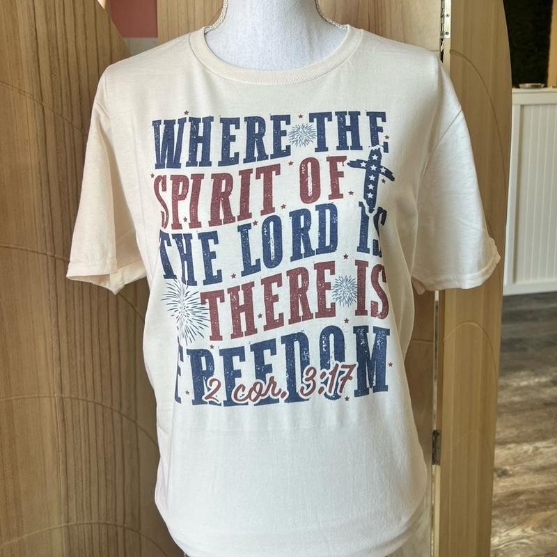 Where The Spirit Of The Lord Is There Is Freedom - Christian Tee - July Fourth Shirt Hoodie, Sweatshirt | HypeDripTees.com