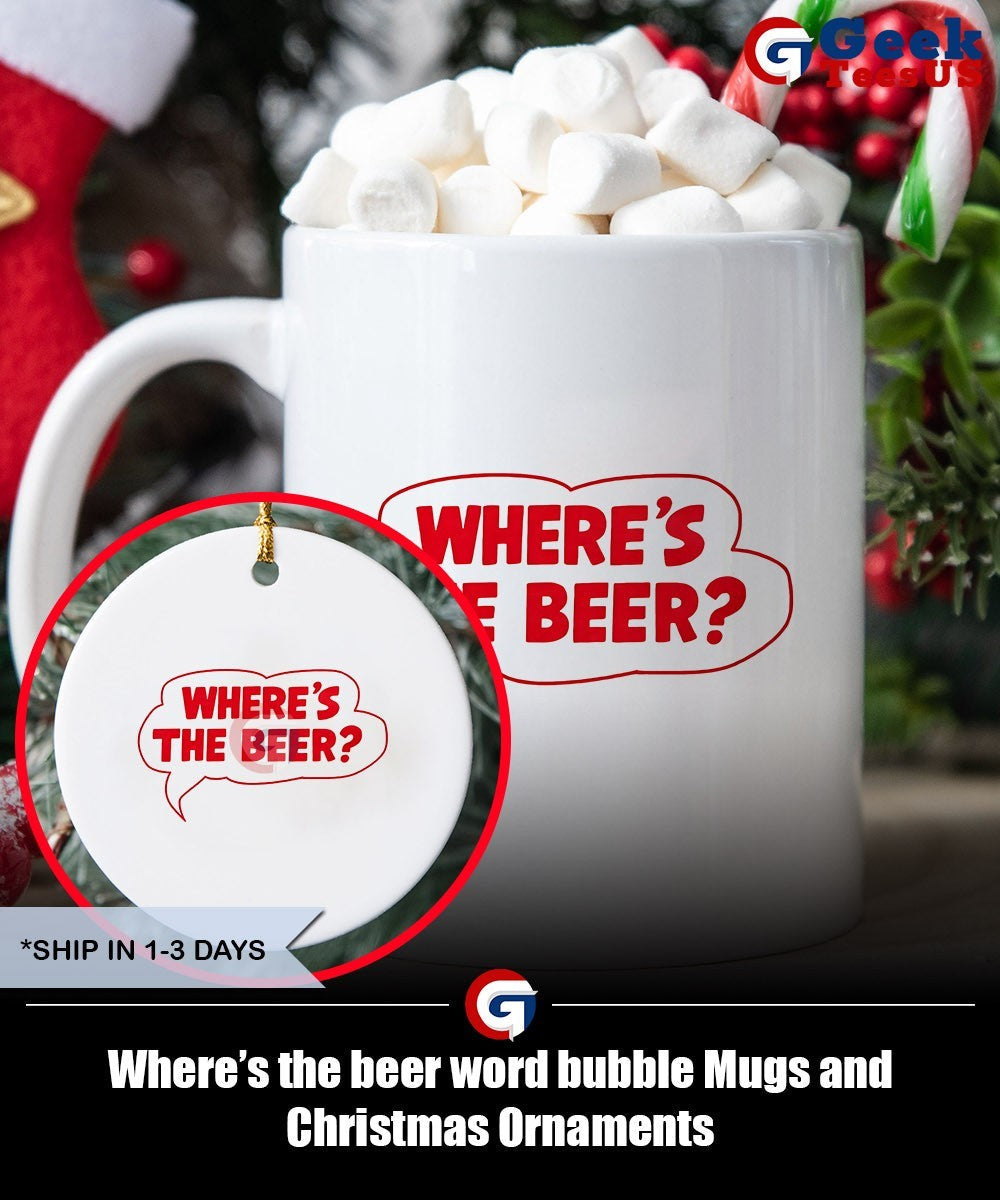 Where’s the beer word bubble shirt