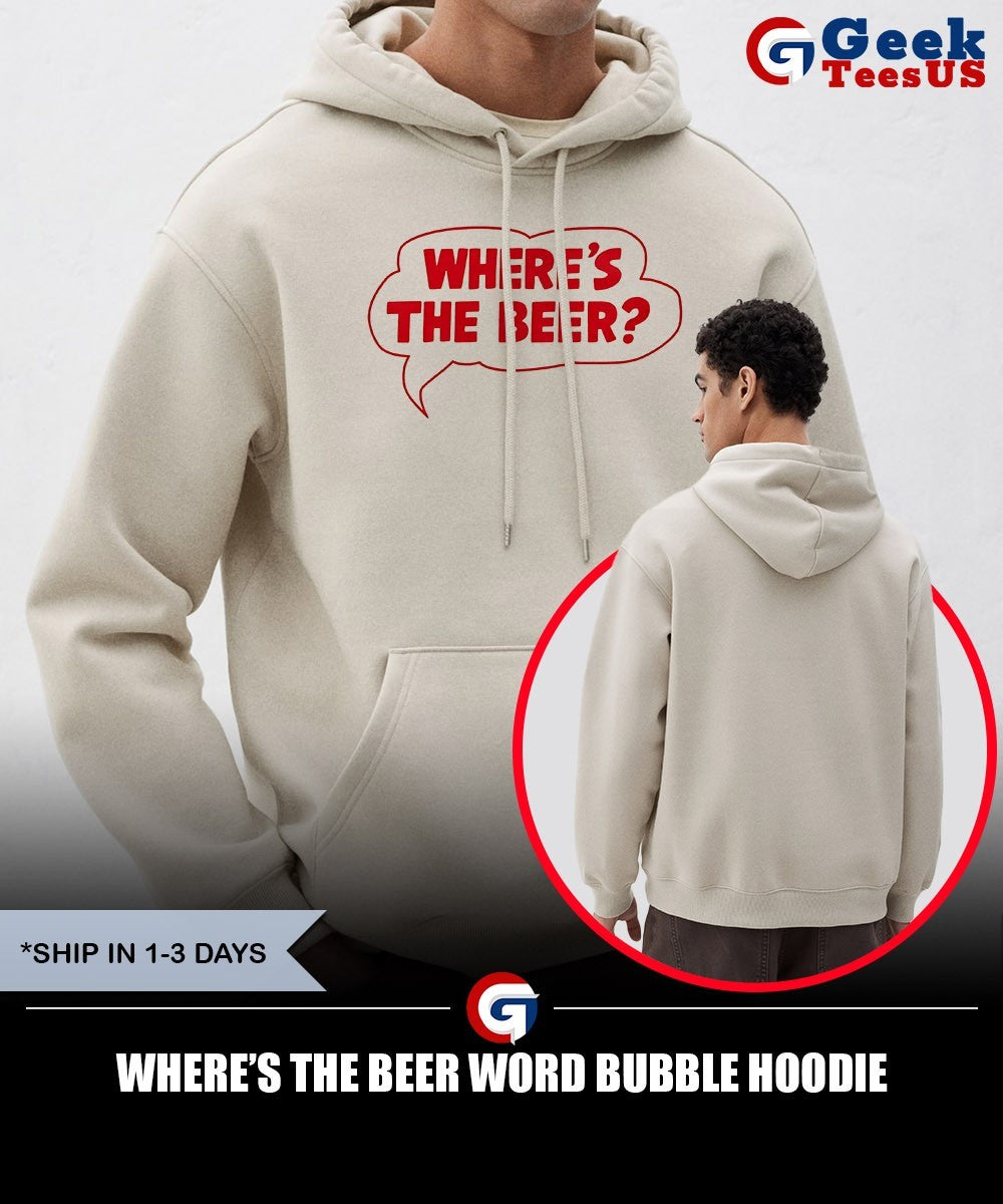 Where’s the beer word bubble shirt