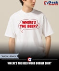 Where’s the beer word bubble shirt