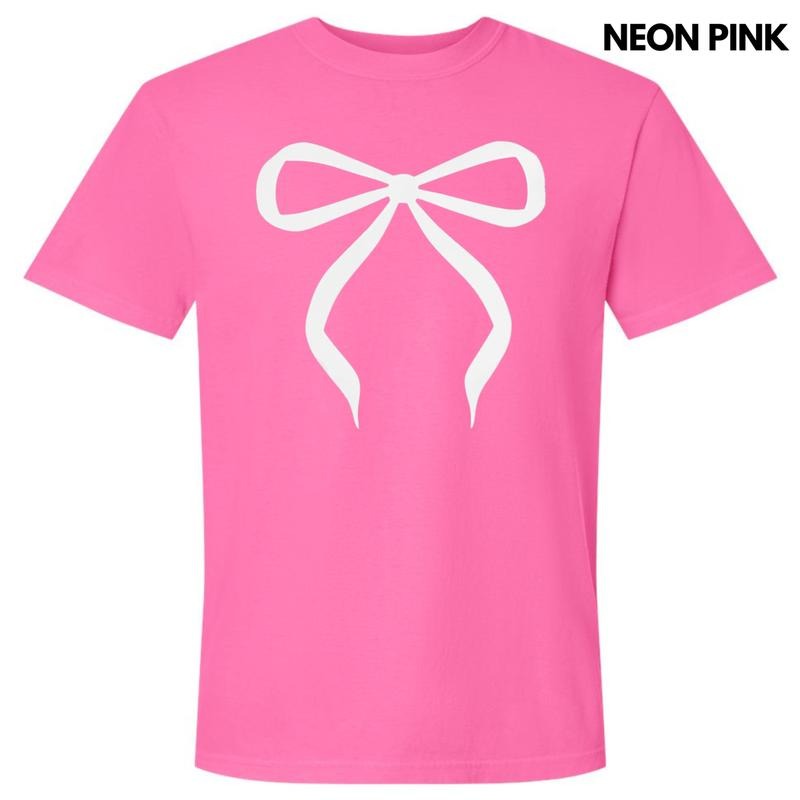 White Bow Coquette Puff Comfort Colors T-Shirt Hoodie, Sweatshirt | HypeDripTees.com