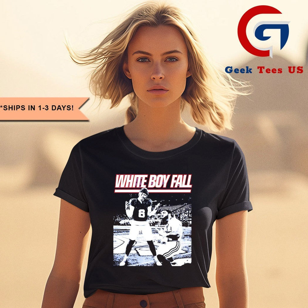 White Boy Fall Jaxson Dart and Cam Skattebo New York Giants football shirt