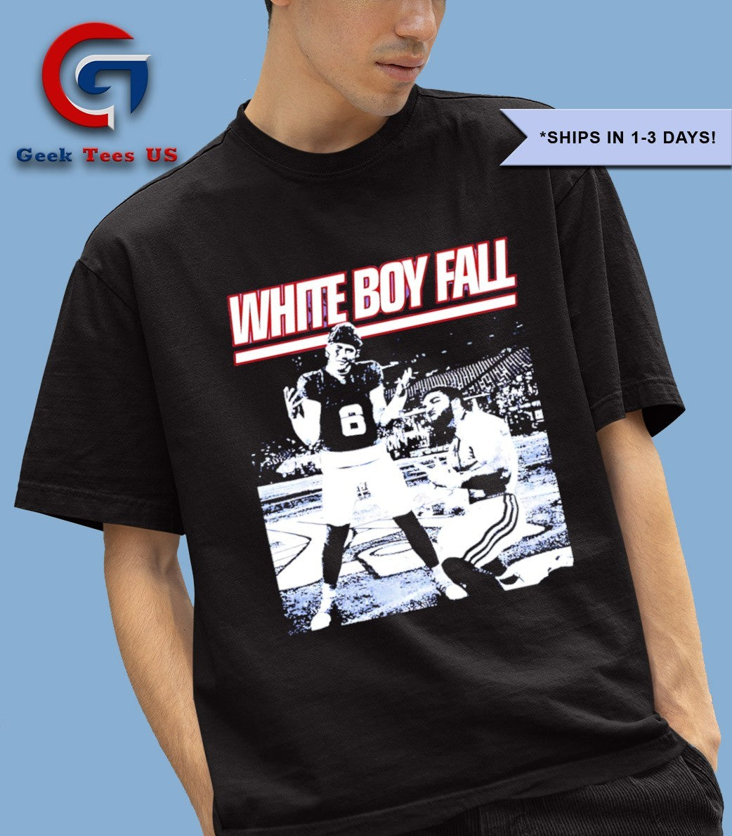 White Boy Fall Jaxson Dart and Cam Skattebo New York Giants football shirt