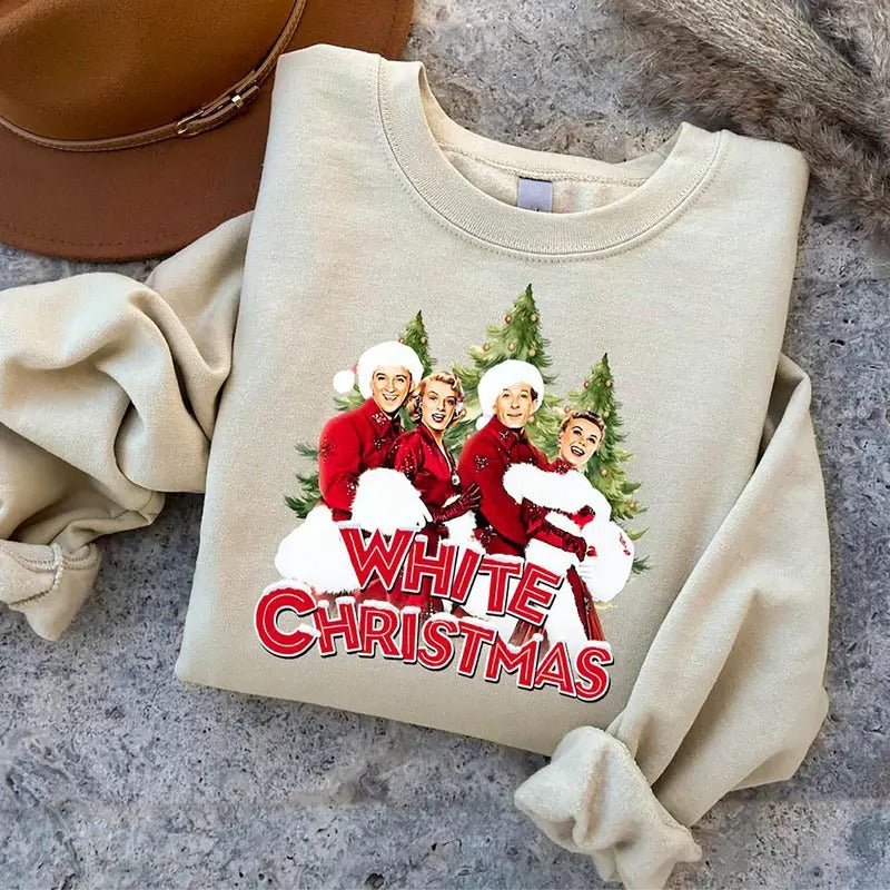 White Christmas Movie Sweatshirt, Christmas Holiday Shirt, White Christmas 1954 Shirt, Retro Christmas Sweatshirt,...