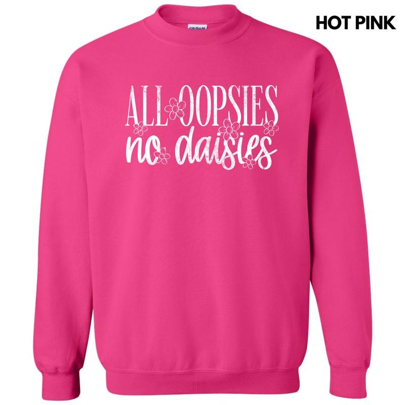 White Oopsie Daisies Sweatshirt 'NLB' T-Shirts, Hoodie | HypeDripTees.com