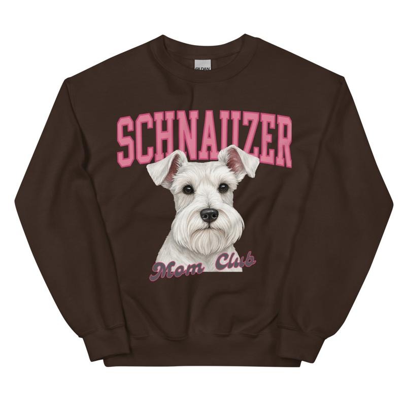 White Schnauzer Dog MOM Club Sweatshirt T-Shirts, Hoodie | HypeDripTees.com