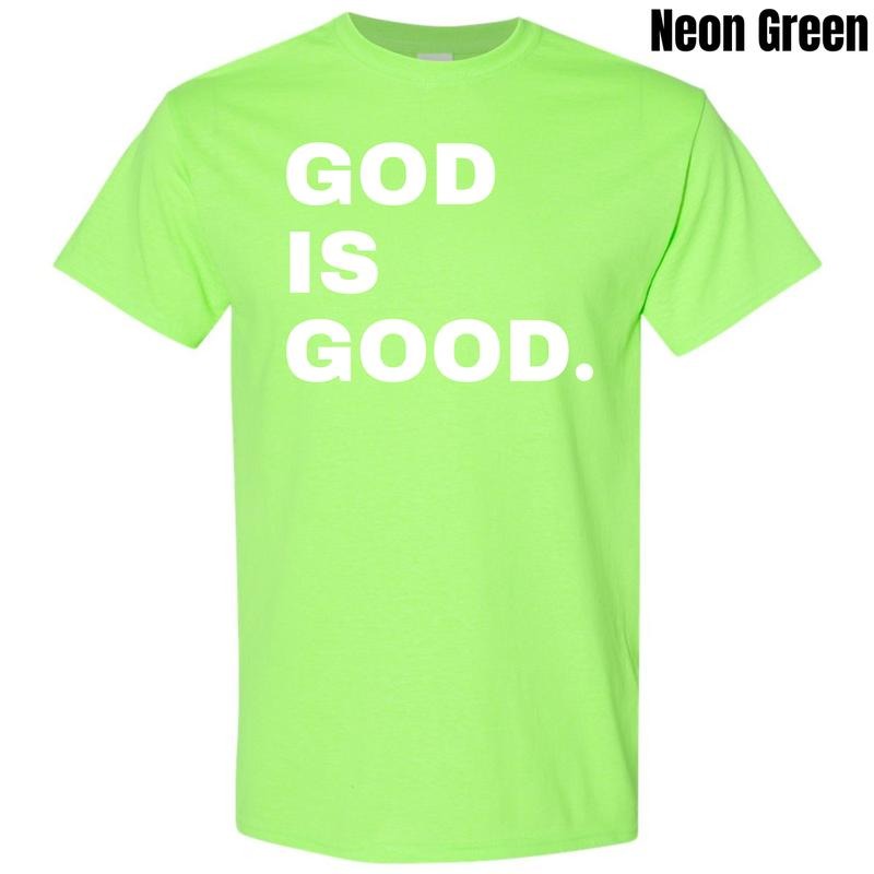 White Stacked God Is Good Gildan Short Sleeve T-Shirt 'NLB' Hoodie, Sweatshirt | HypeDripTees.com