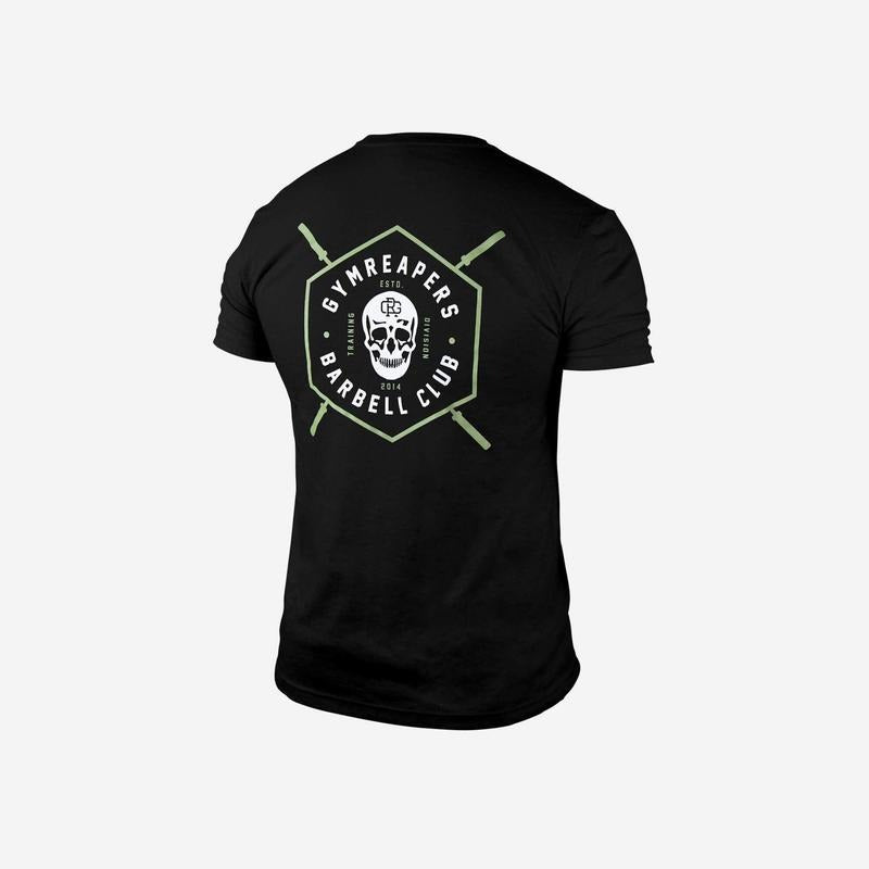 Gymreapers GR Tee - Men's Black/White T-Shirt, Summer Cotton Blend, Ultra-Soft & Durable Menswear Top Hoodie, Sweatshirt