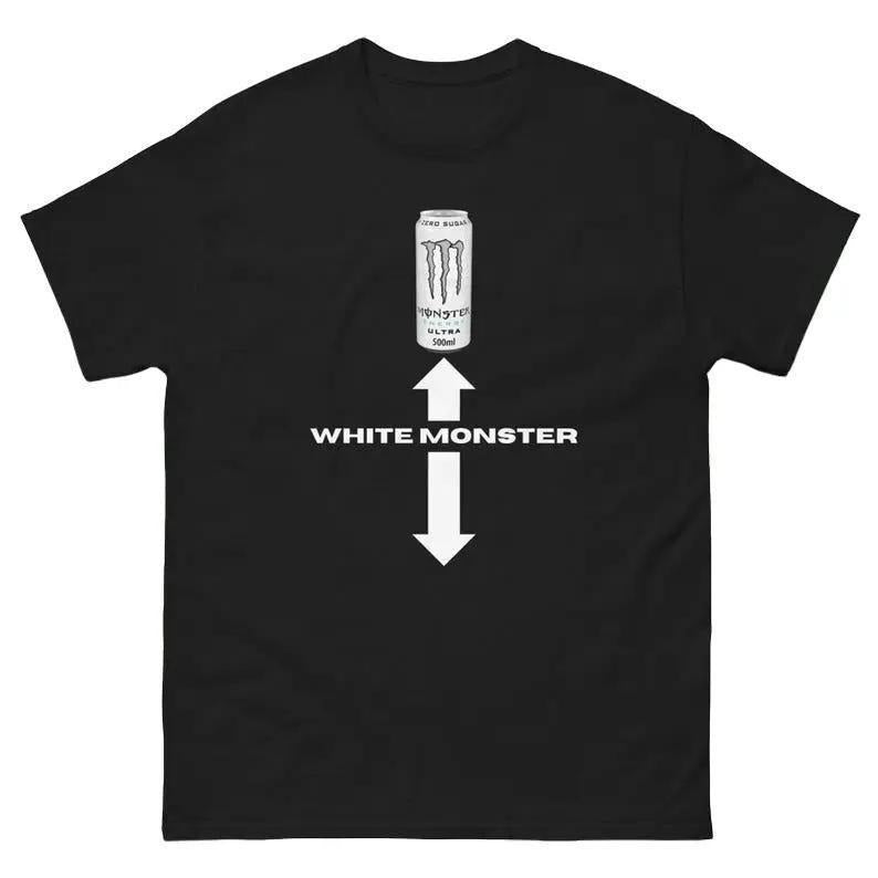 White monster t-shirt, Fun summer t-shirts, funny summer t-shirts, T-shirt white monsterWhite monster t-shirt, Fun summer...