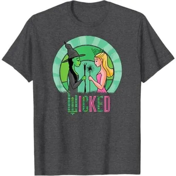 Wicked Glinda & Elphaba Sketched T-Shirt Hoodie, Sweatshirt | HypeDripTees.com
