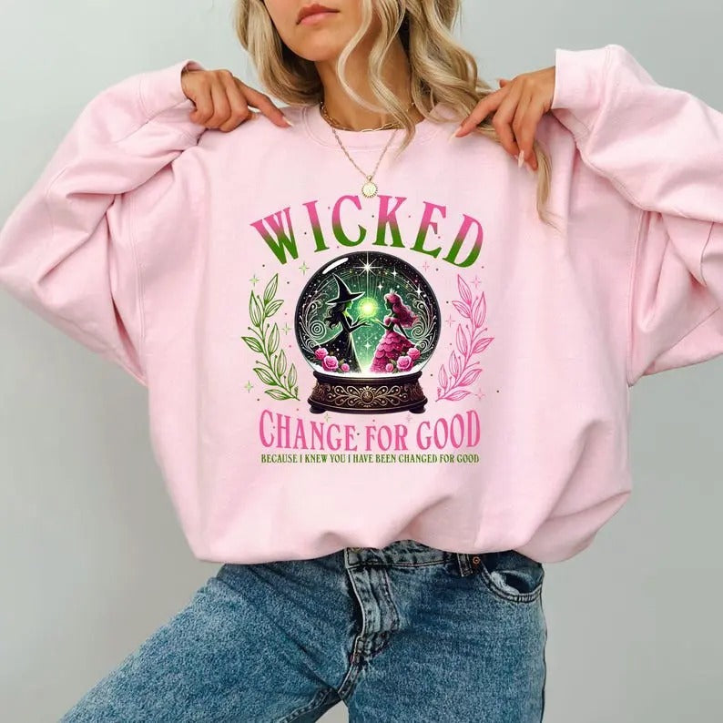 Wicked Inspired Kids and Adult Jumper Sweatshirt, Gift For Women and Man Unisex Sweatshirt T-Shirts, Hoodie