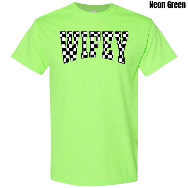 Wifey Black Checkered Gildan T-Shirt 'NLB' Hoodie, Sweatshirt | HypeDripTees.com